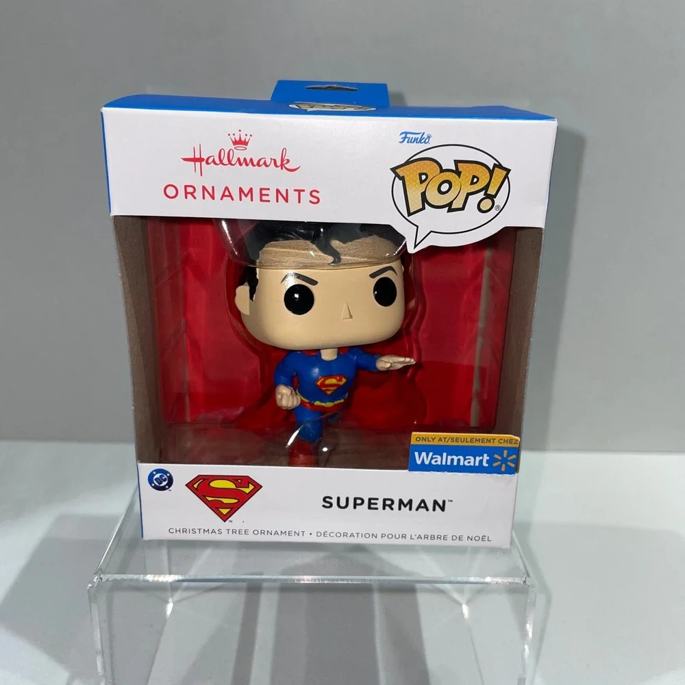 Funko POP Hallmark Superman Christmas Ornament Walmart Exclusive DC Comics Blue